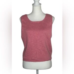 Free People Beach Pink Rose Sleeveless Top sz S/P EUC cotton blend boho knit